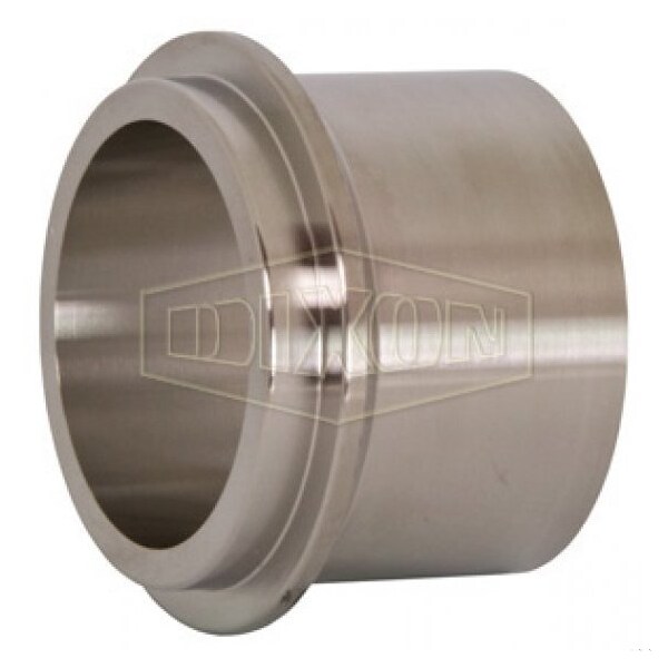 Heavy Wall Tank Weld Ferrule, 2 in Nominal, Male I-Line End Style, 304 SS, Domestic